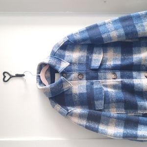H&M Long Plaid Shacket